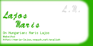 lajos maris business card